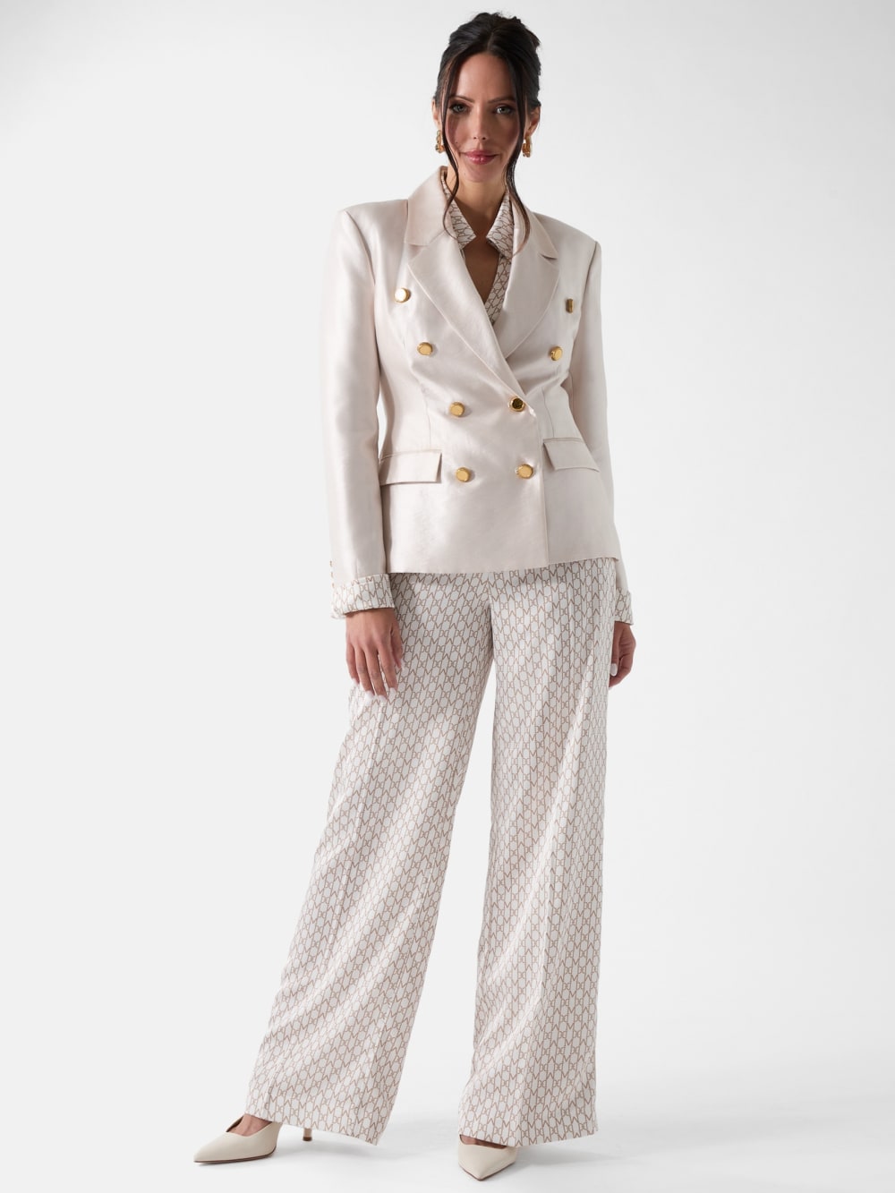 Eco Milla Double-Breasted Blazer - Guess