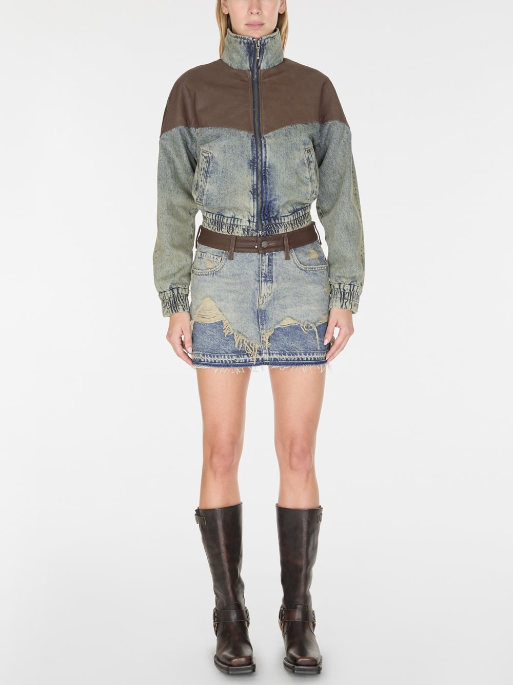 zip denim jacket - Guess