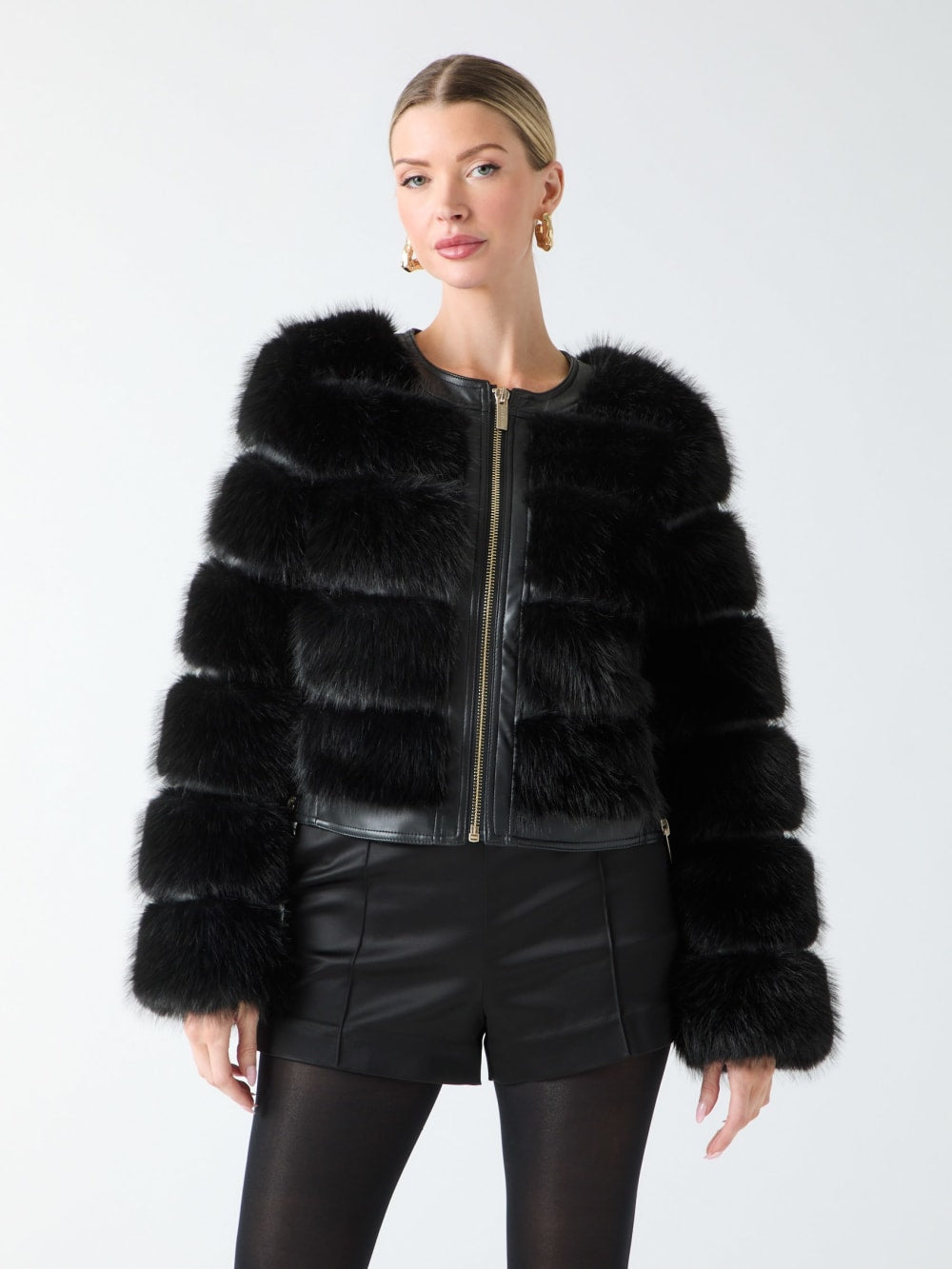Arielle Cropped Faux-Fur Jacket - Guess