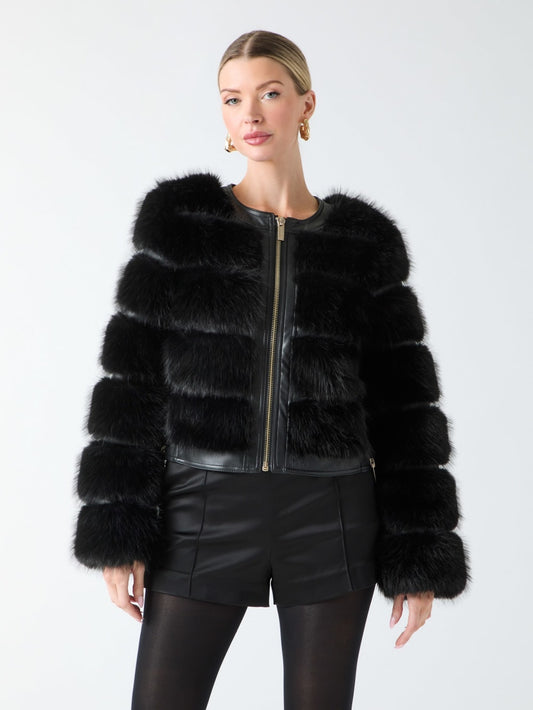 Arielle Cropped Faux-Fur Jacket - Guess