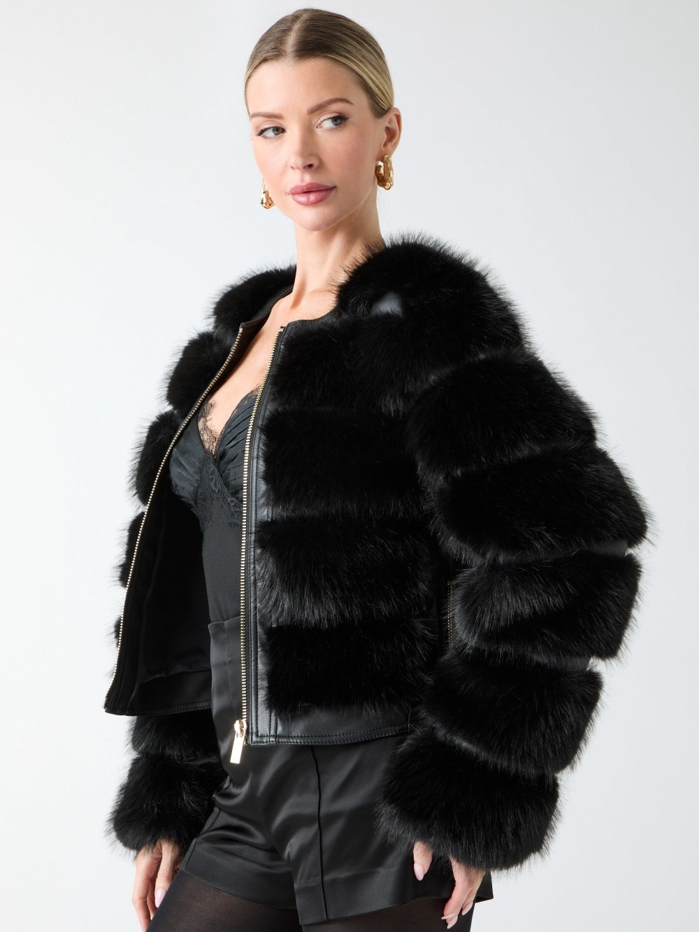 Arielle Cropped Faux-Fur Jacket - Guess