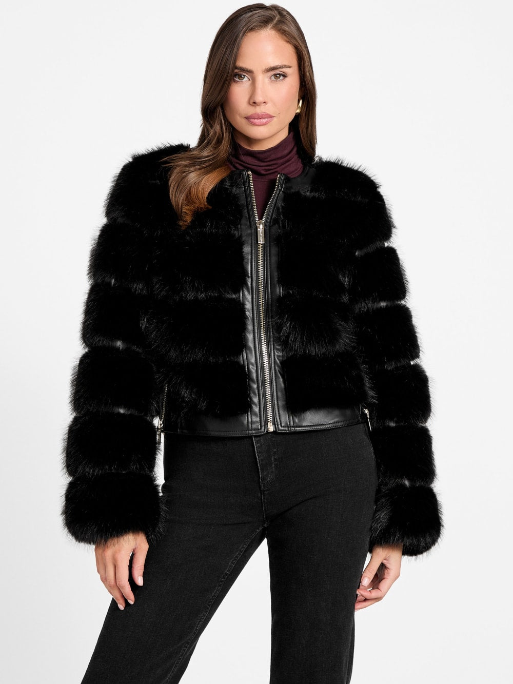 Arielle Cropped Faux-Fur Jacket - Guess