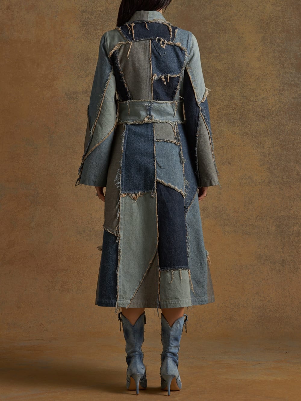 patchwork denim coat - Guess
