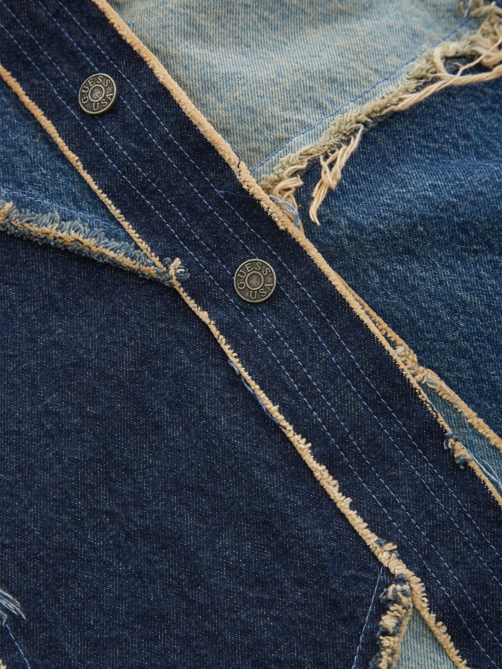 patchwork denim coat - Guess