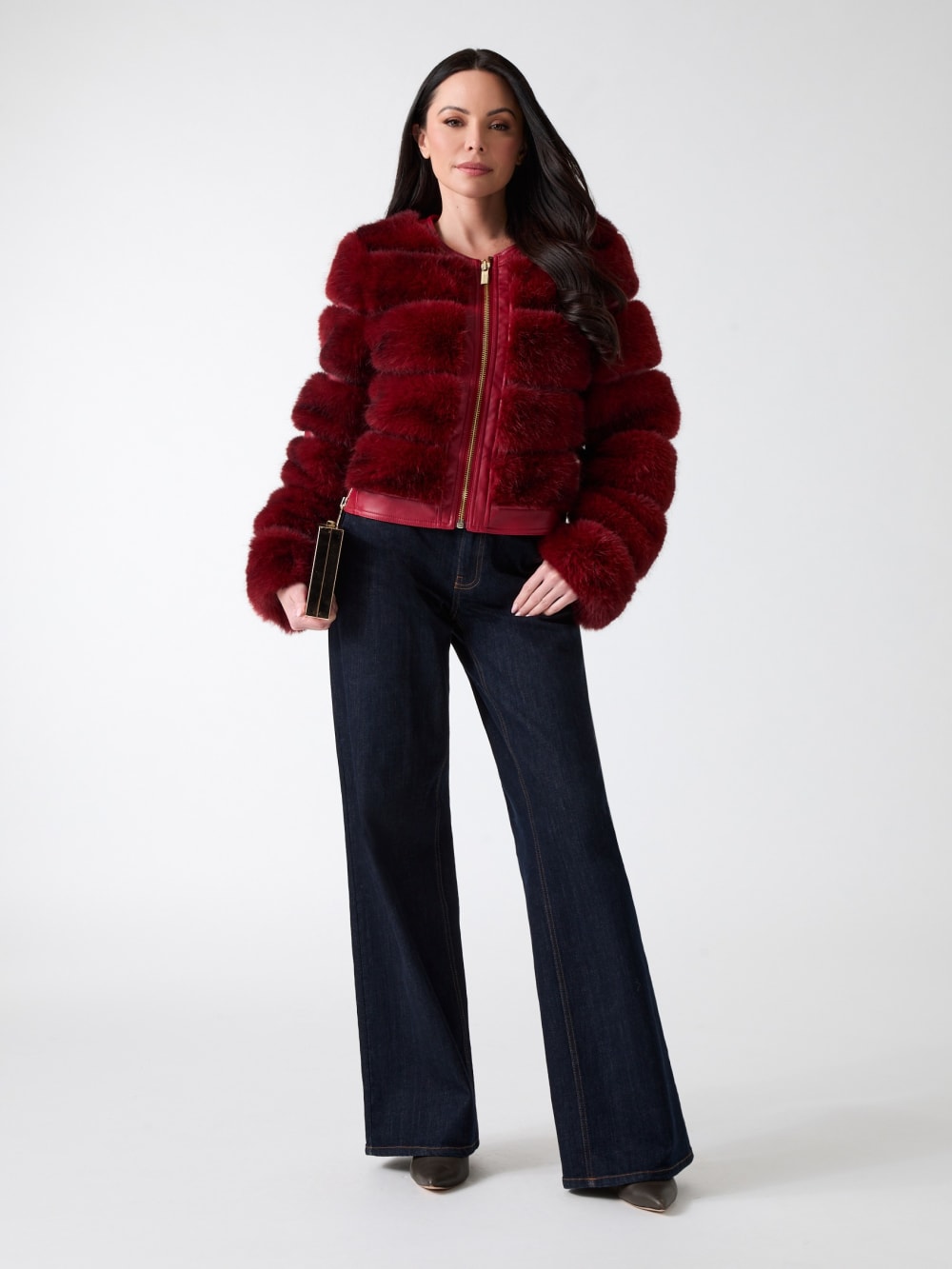 Arielle Cropped Faux-Fur Jacket - Guess