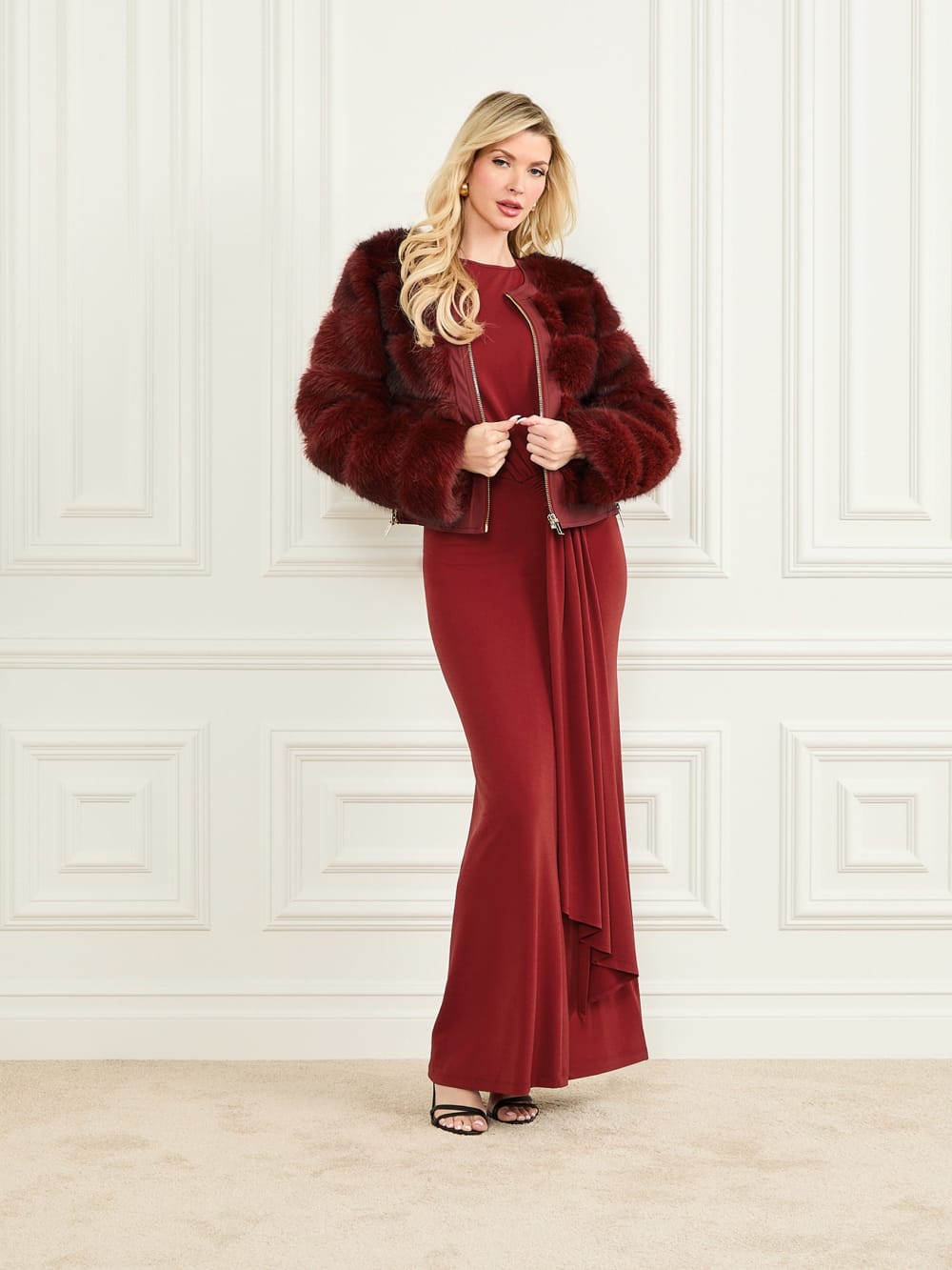 Arielle Cropped Faux-Fur Jacket - Guess