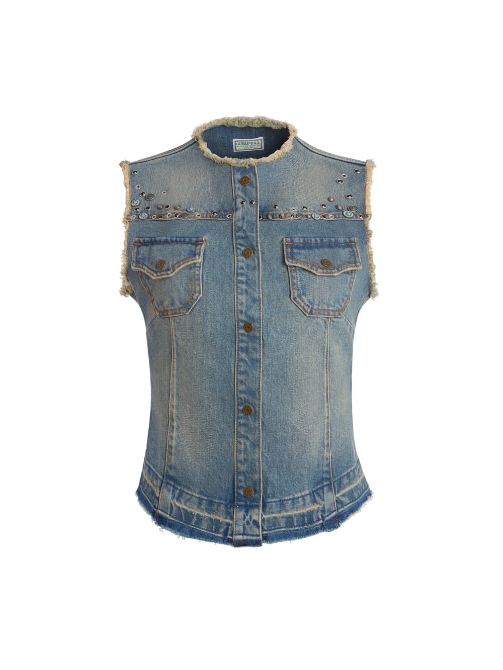 western denim vest - Guess