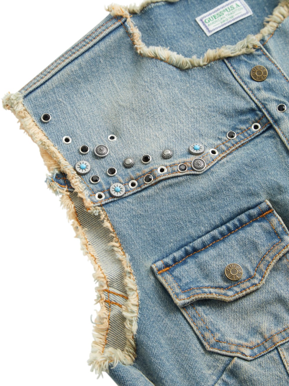 western denim vest - Guess