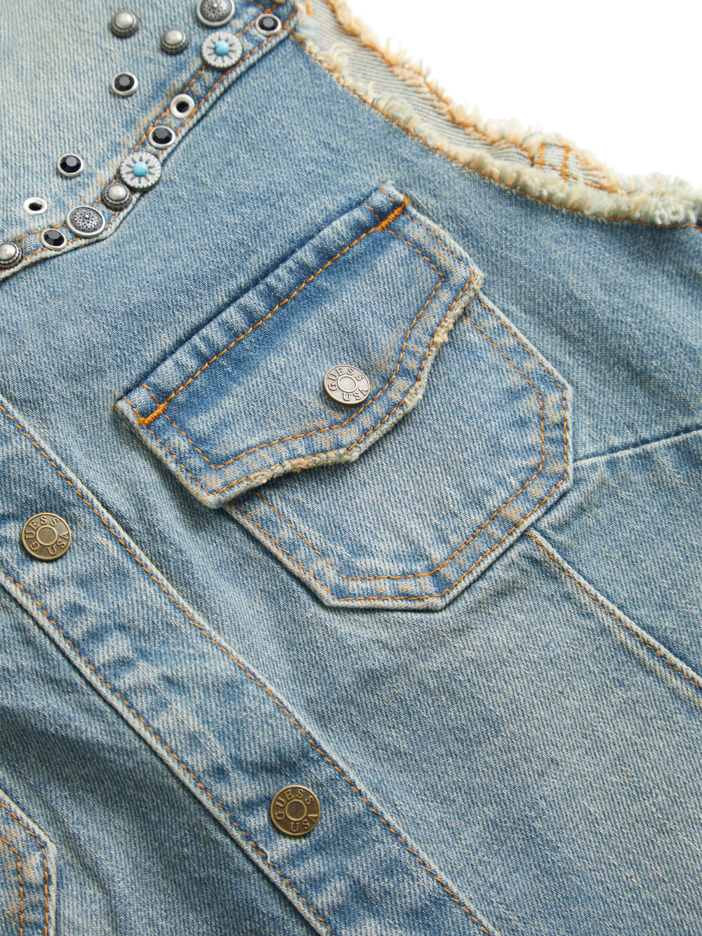 western denim vest - Guess