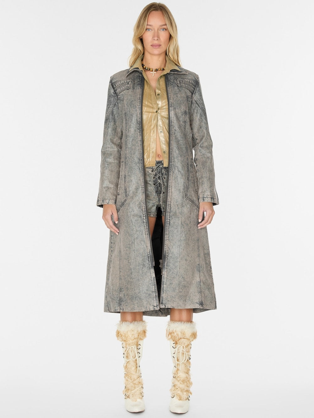 long denim coat - Guess