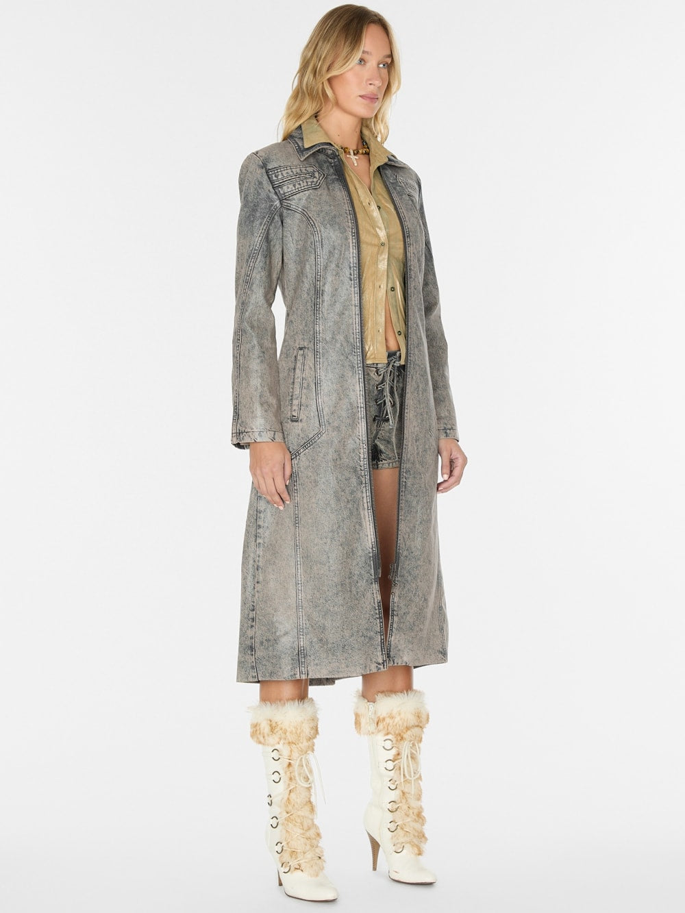 long denim coat - Guess