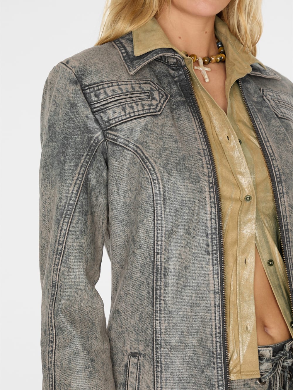 long denim coat - Guess