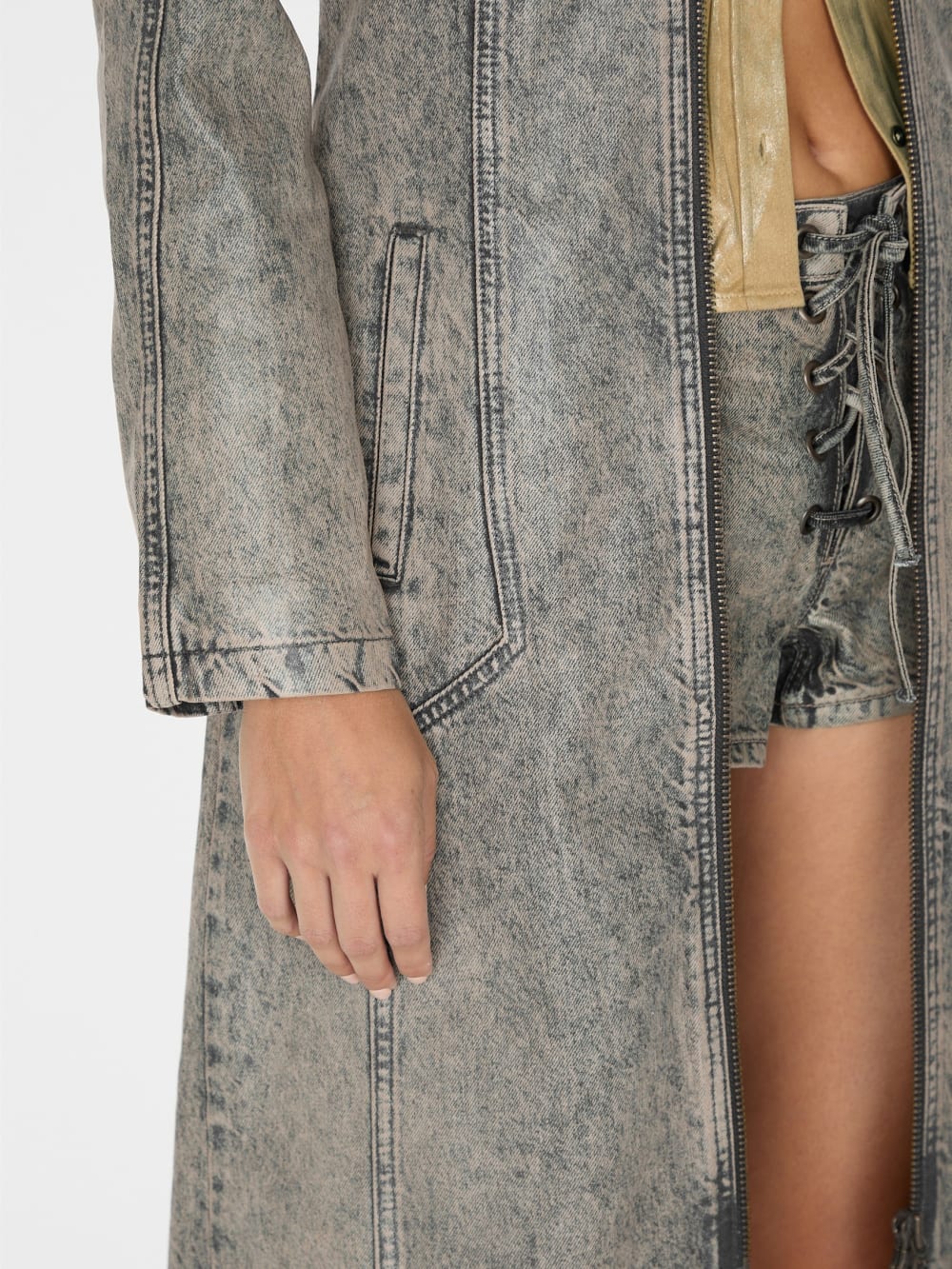 long denim coat - Guess