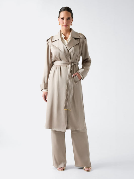 Eva Satin Trench Coat - Guess