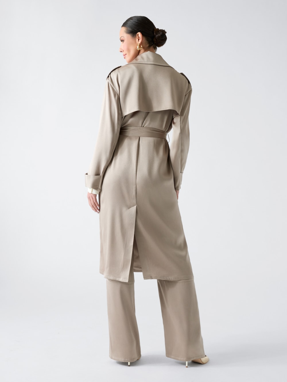 Eva Satin Trench Coat - Guess