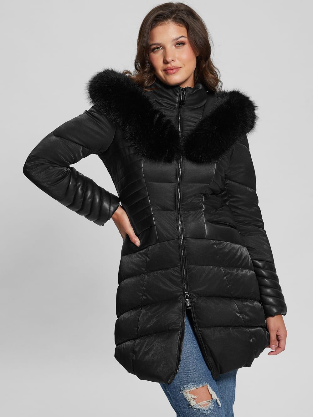 Oxana Hooded Puffer Coat - Guess