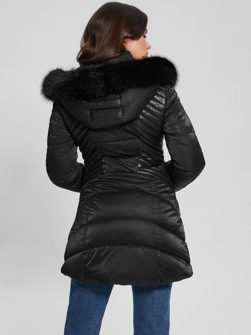 Oxana Hooded Puffer Coat - Guess