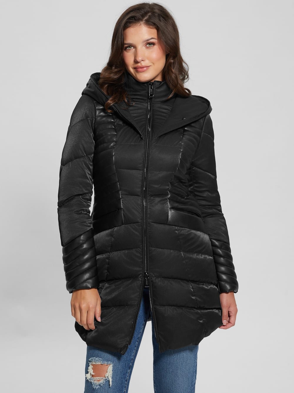 Oxana Hooded Puffer Coat - Guess