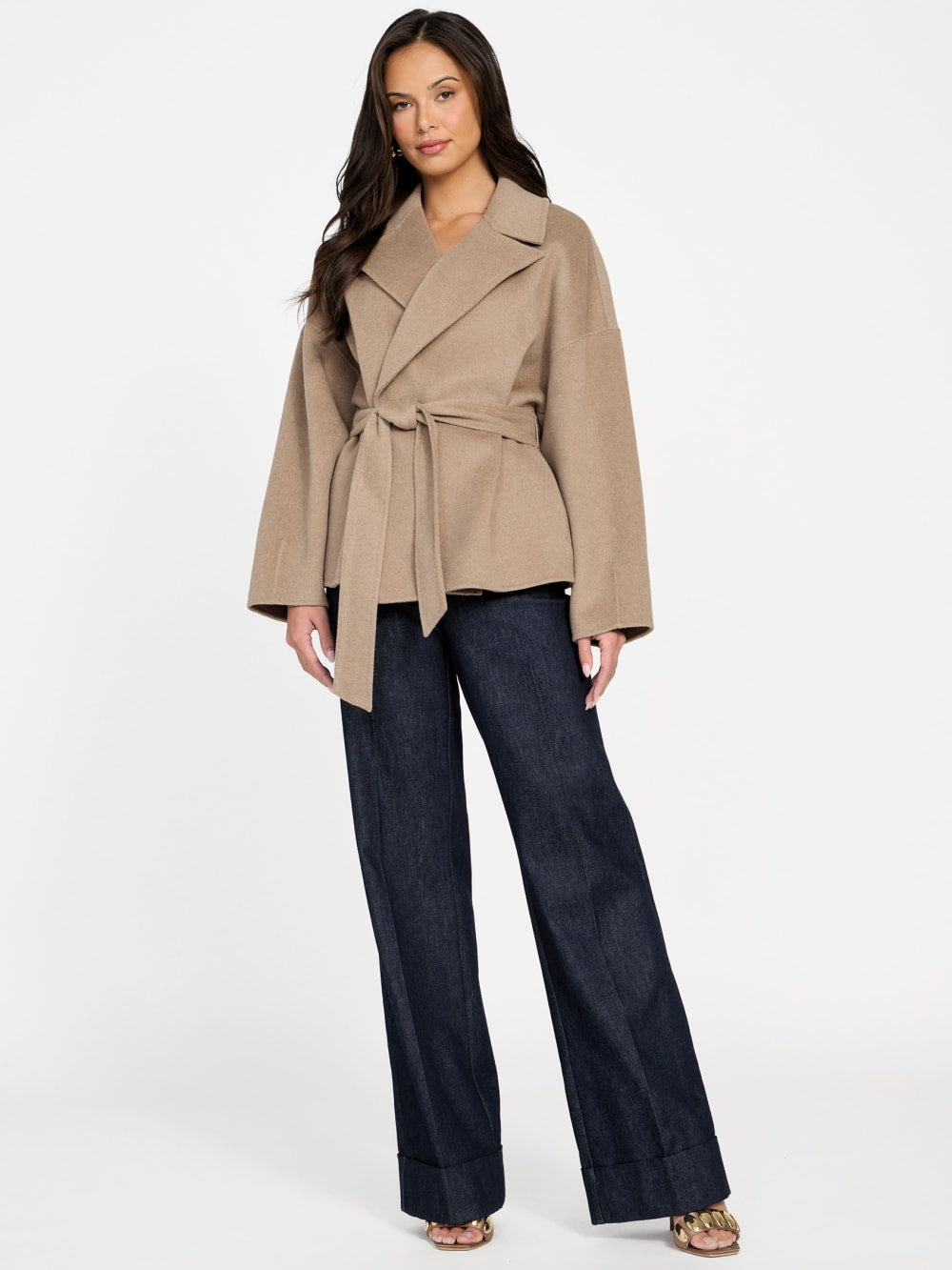 Ella Belted Short Coat - Guess