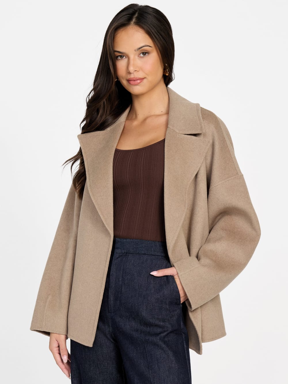Ella Belted Short Coat - Guess