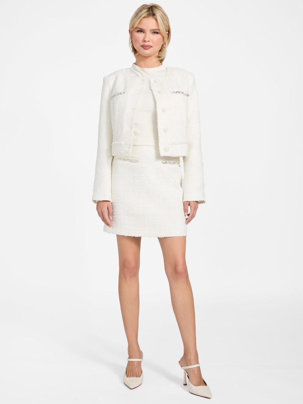 Eco Clotilde Tweed Jacket - Guess