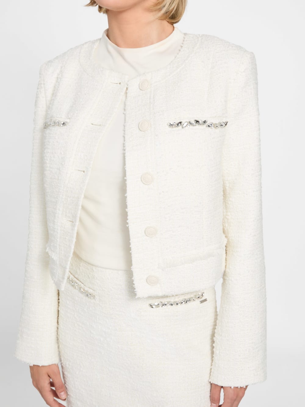 Eco Clotilde Tweed Jacket - Guess