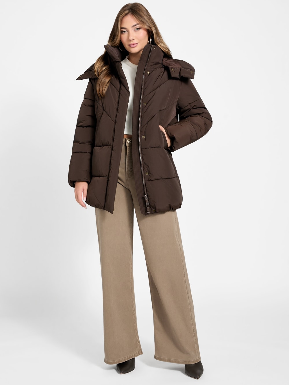 Eco Eleonor Hooded Puffer Jacket - Guess
