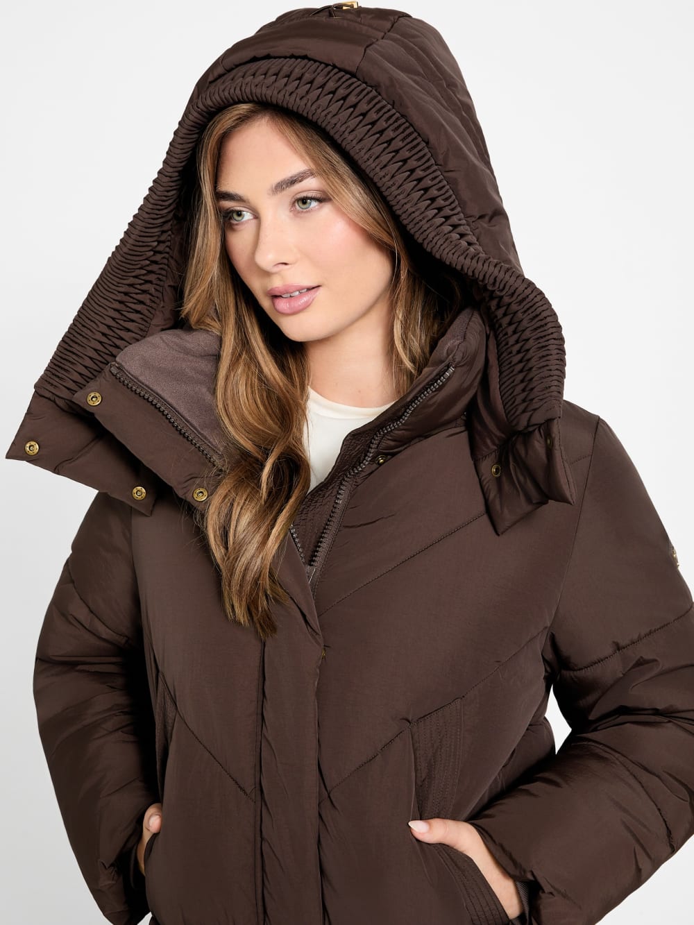Eco Eleonor Hooded Puffer Jacket - Guess