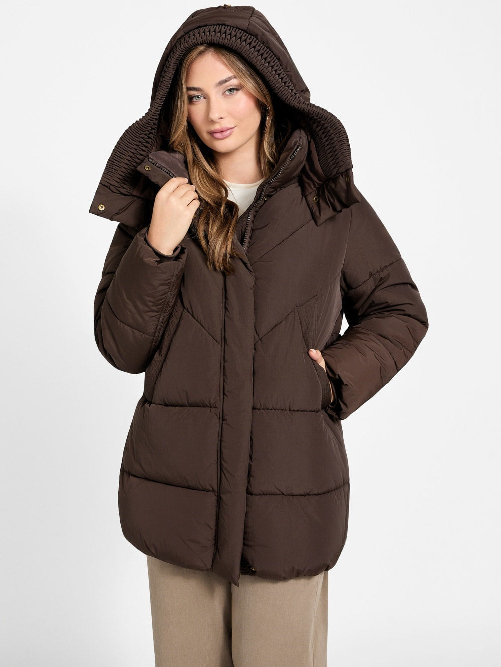 Eco Eleonor Hooded Puffer Jacket - Guess