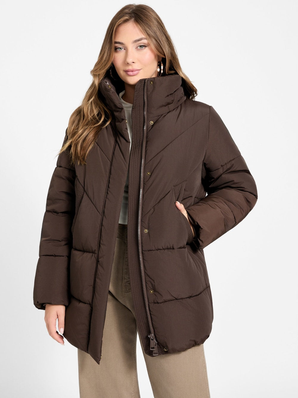 Eco Eleonor Hooded Puffer Jacket - Guess