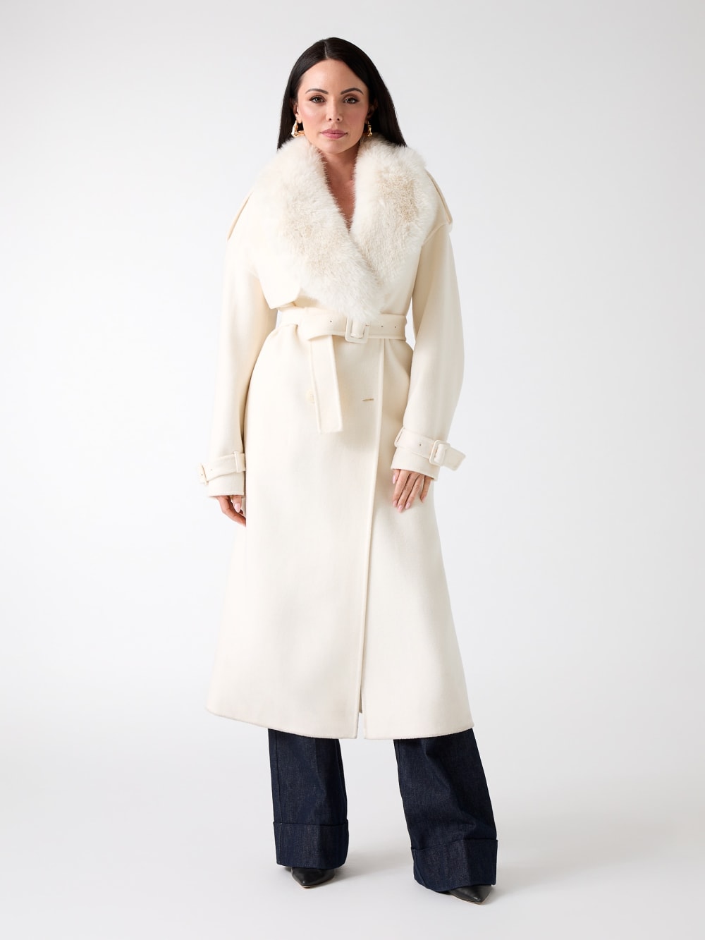 Ella Double-Breasted Coat - Guess