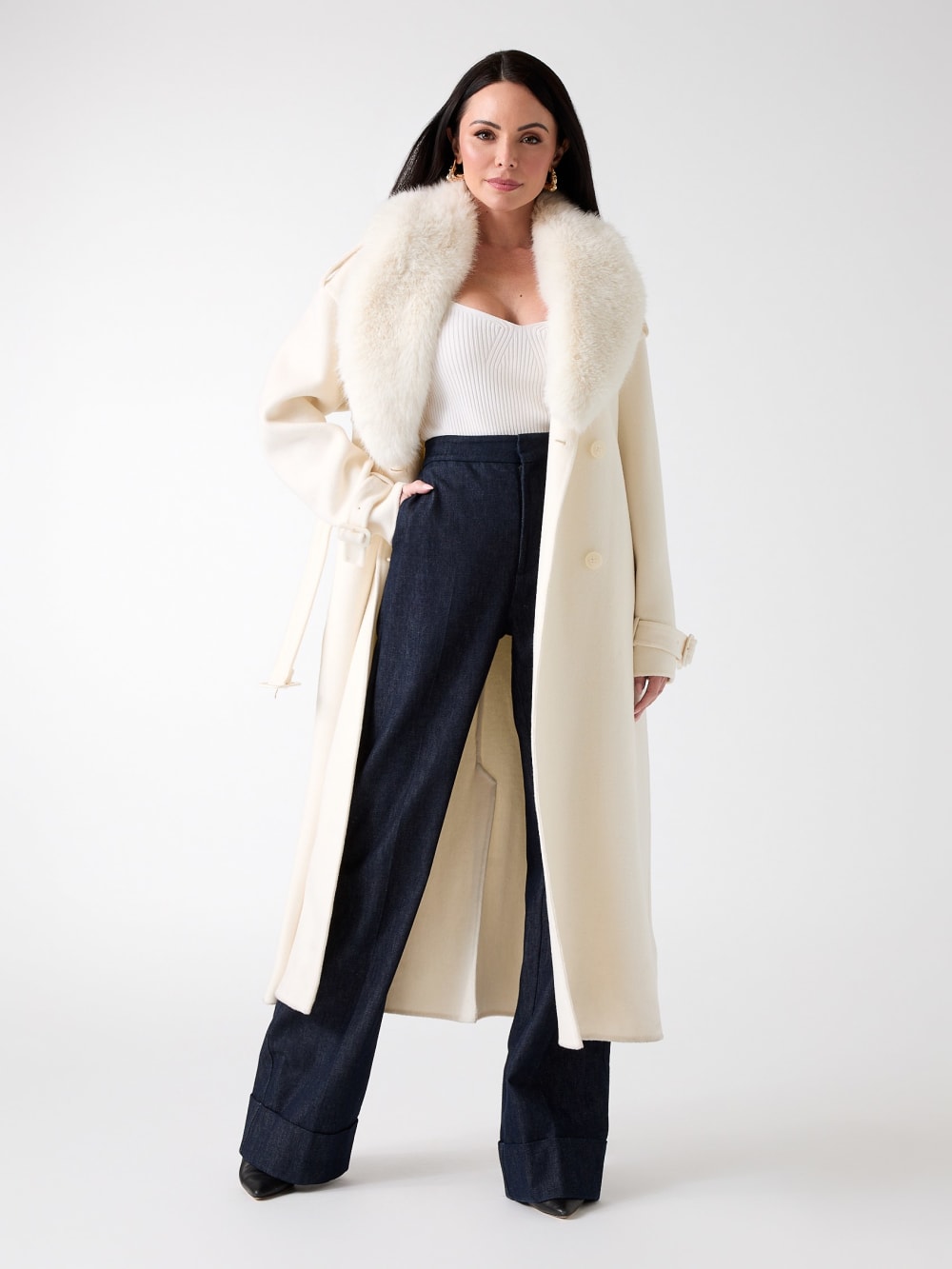 Ella Double-Breasted Coat - Guess