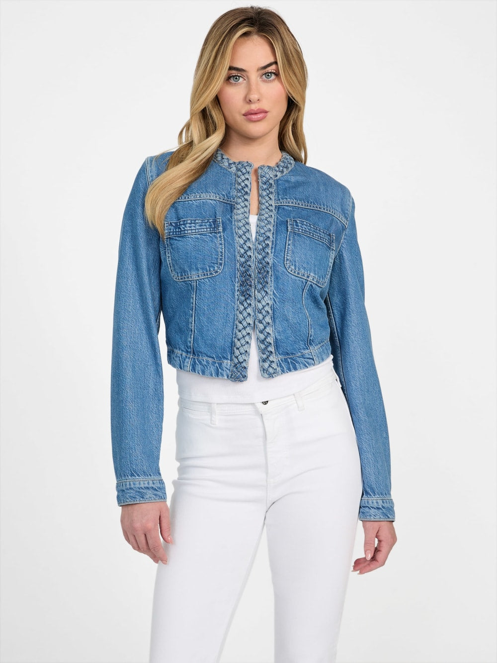 Eco Featherweight Juliana Braided Denim Jacket - Guess