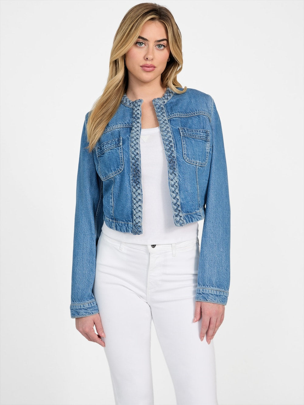 Eco Featherweight Juliana Braided Denim Jacket - Guess