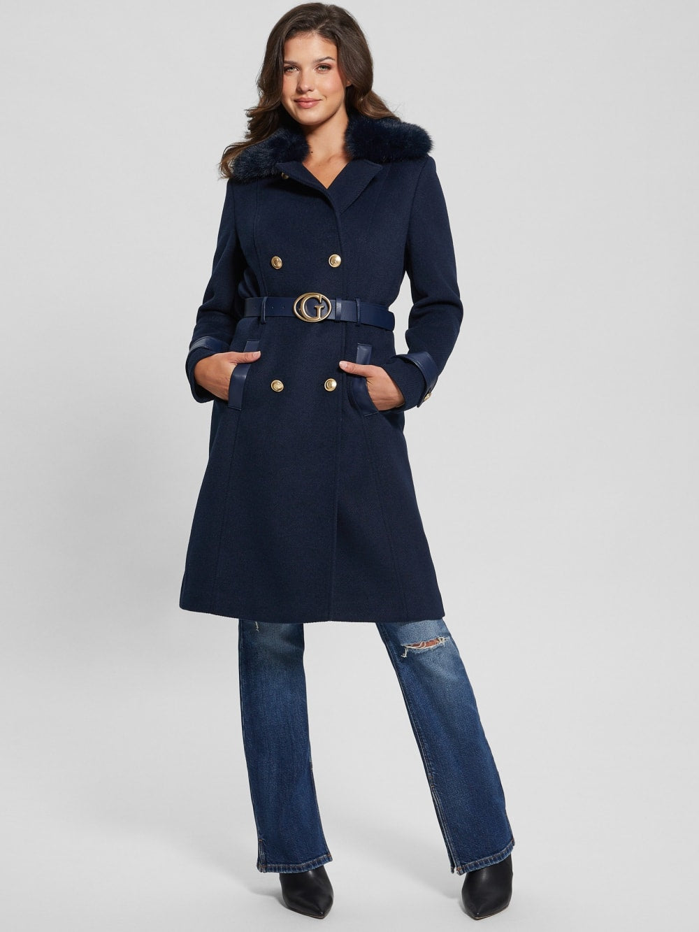 Eco Amelia Belted Coat - Guess