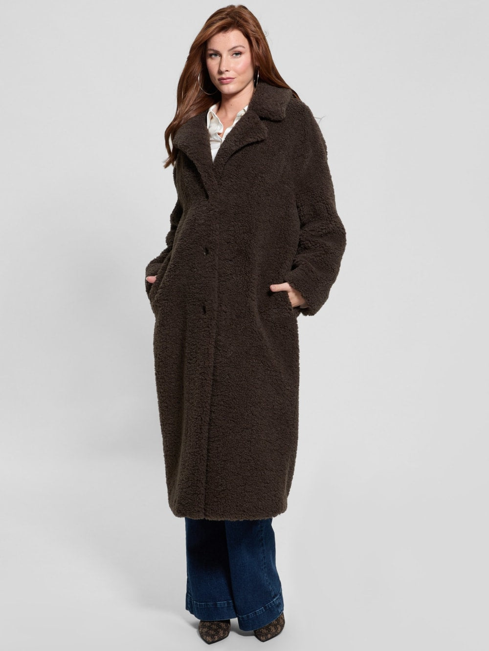 Eco Alina Teddy Longline Coat - Guess