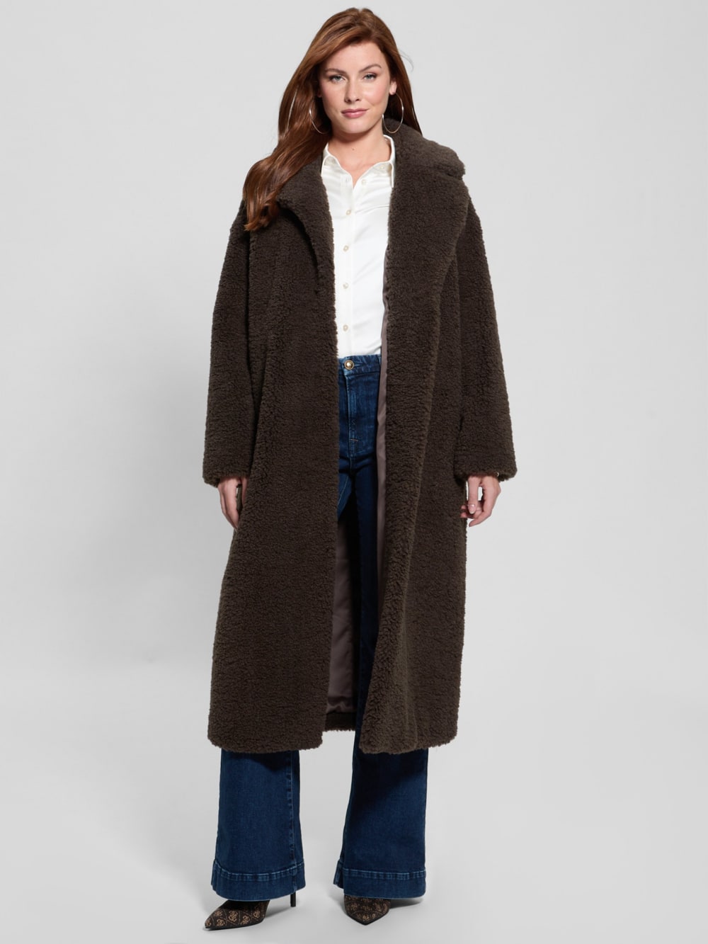 Eco Alina Teddy Longline Coat - Guess
