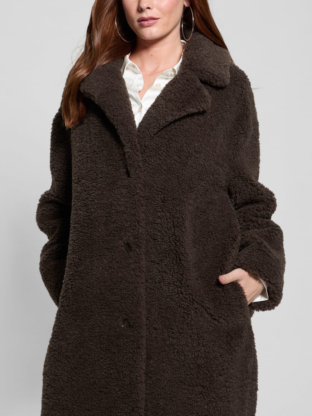 Eco Alina Teddy Longline Coat - Guess