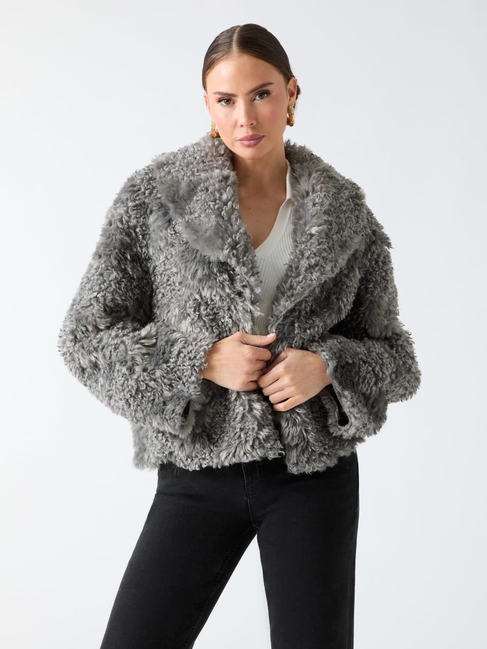 Margot Longline Faux-Fur Coat - Guess