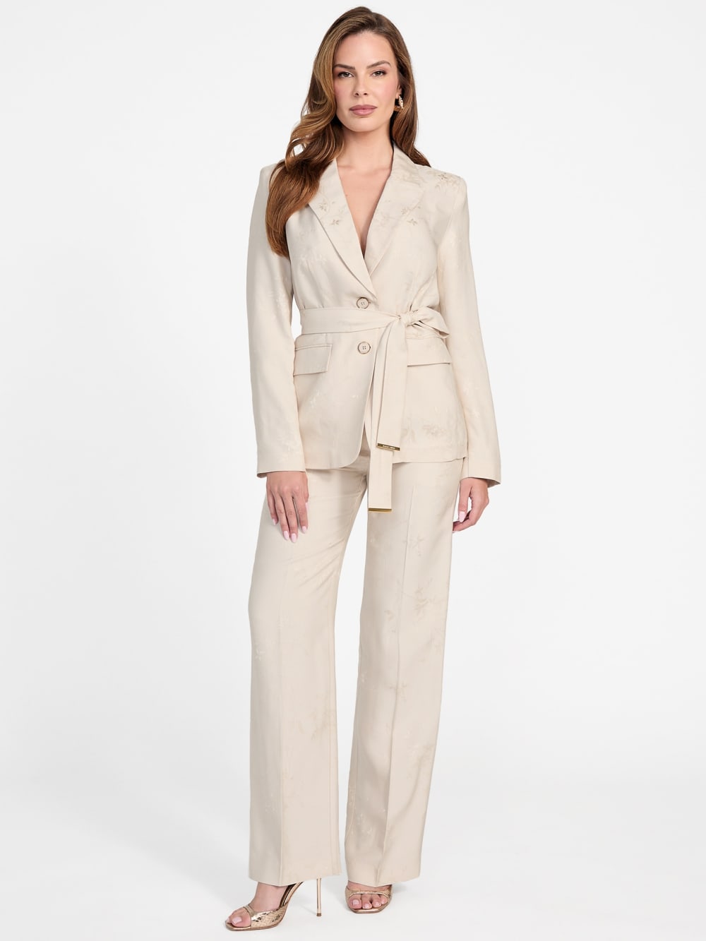 Whitney Floral Belted Blazer - Guess
