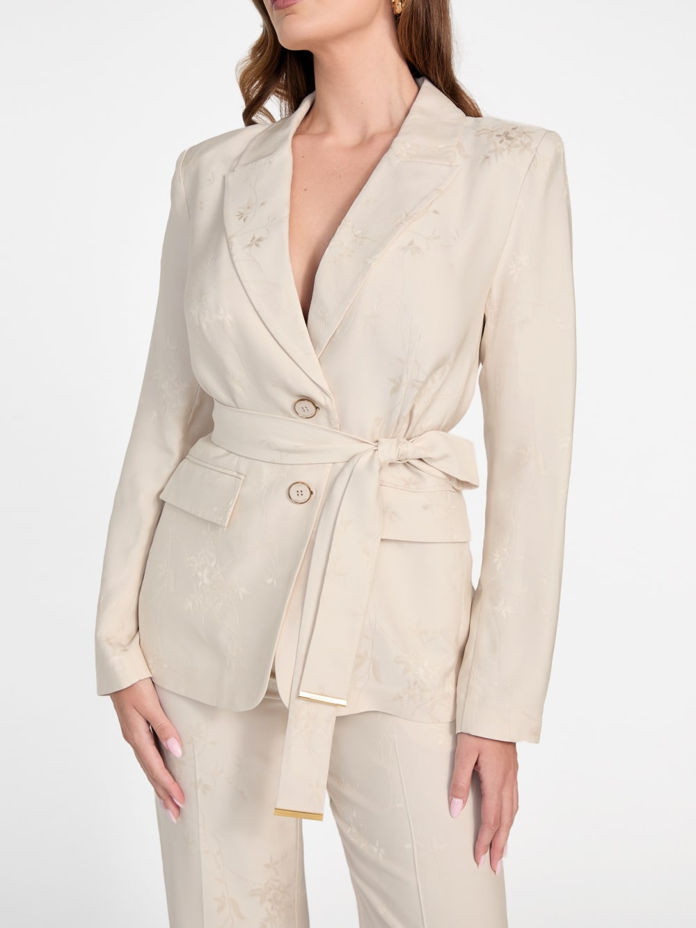 Whitney Floral Belted Blazer - Guess