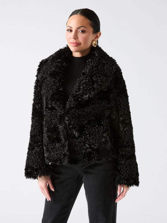 Margot Longline Faux-Fur Coat - Guess