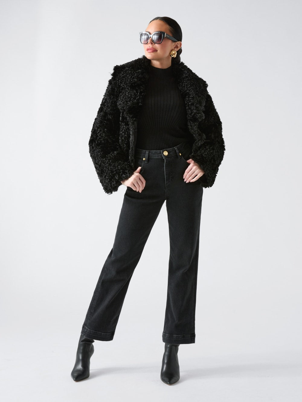 Margot Longline Faux-Fur Coat - Guess
