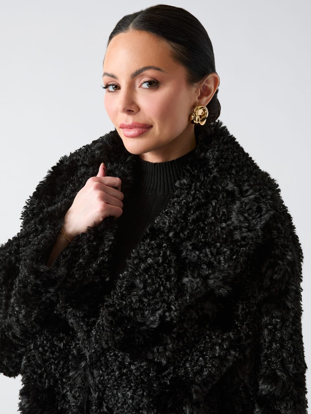 Margot Longline Faux-Fur Coat - Guess