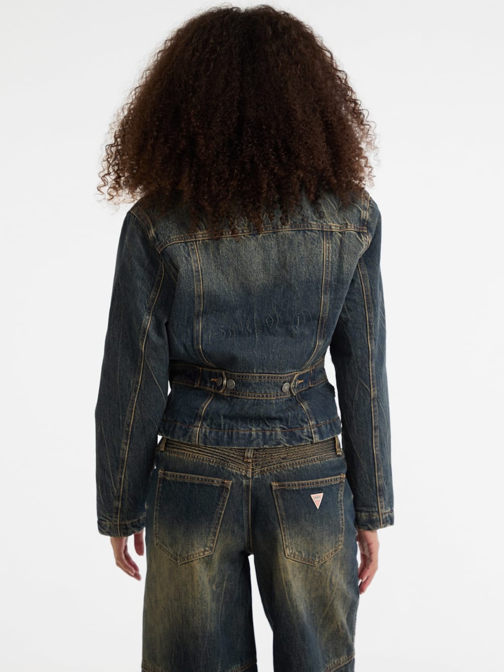 GUESS Originals Faux-Fur Denim Aviator Jacket - Guess