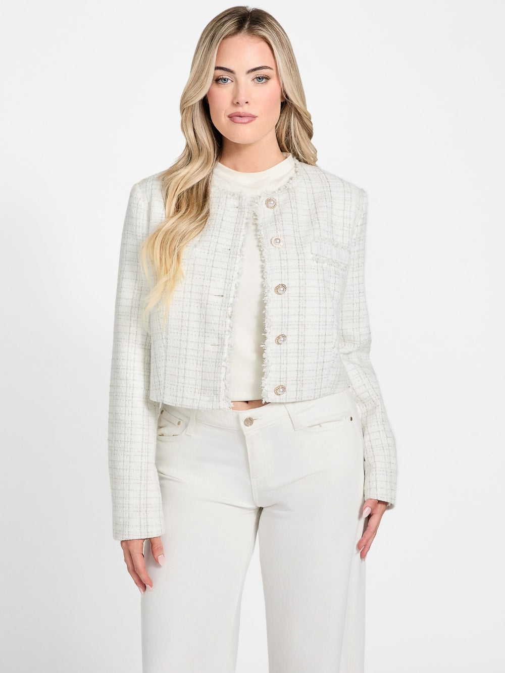 Eco Sandra Tweed Jacket - Guess