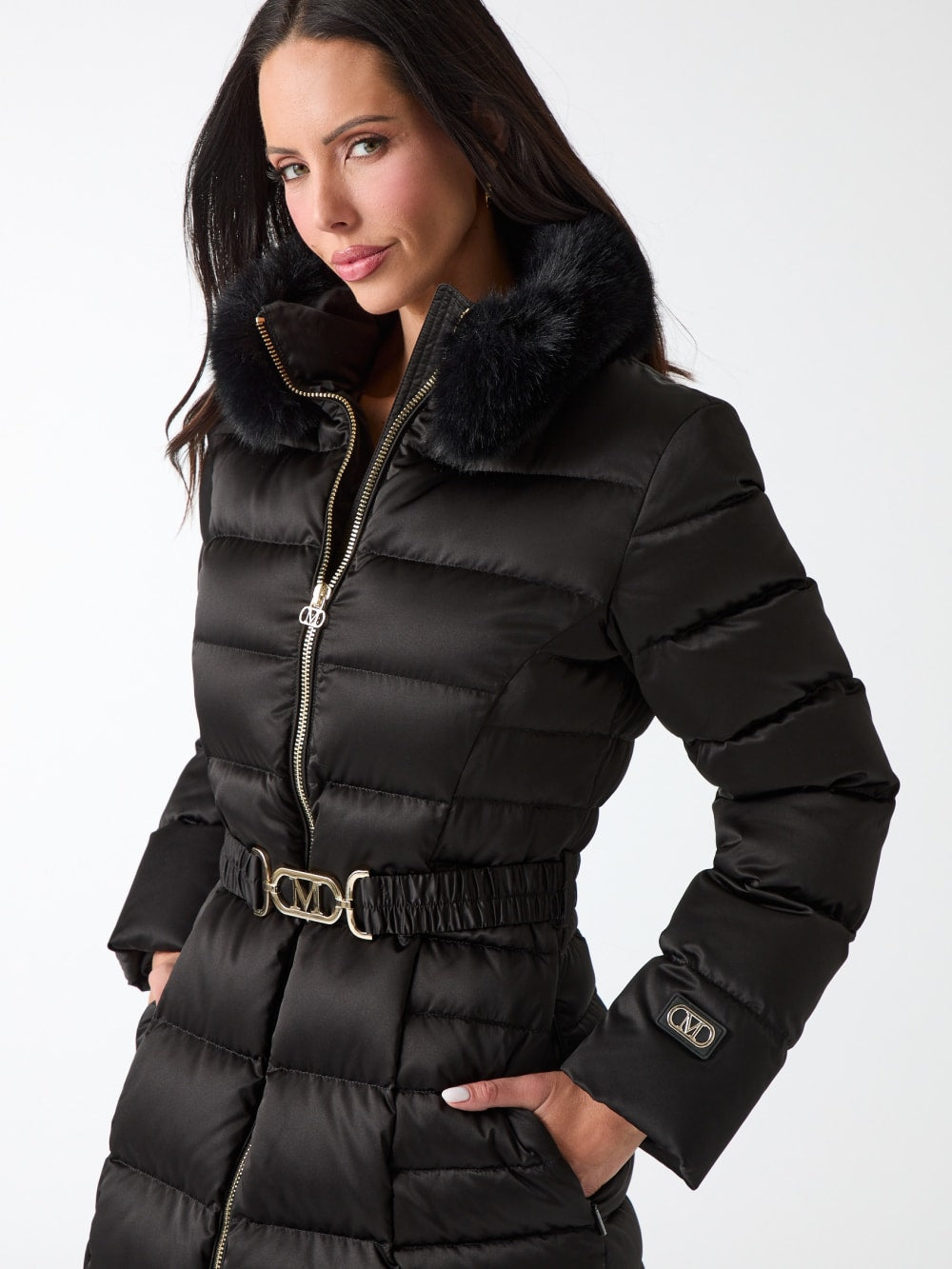 Eco Jastin Quilted Down Midi Jacket - Guess
