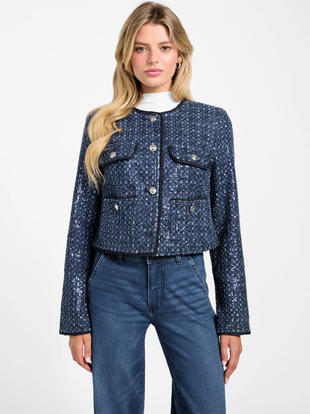 Elisa Sequin Denim Jacket - Guess