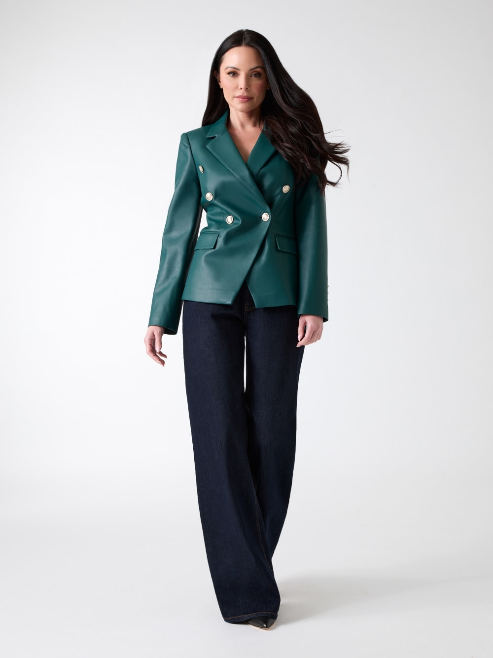 Pamela Faux-Leather Blazer - Guess
