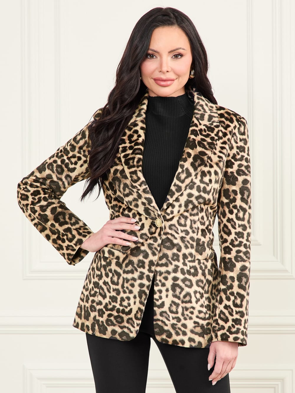 Pamela Printed Velvet Blazer - Guess